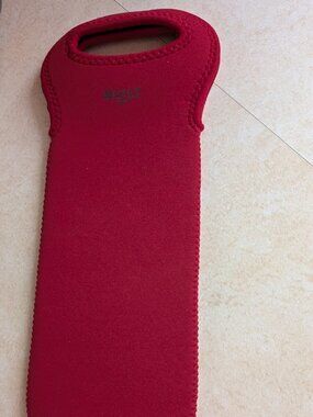 BUILT NY Neoprene One Wine Bottle Tote Bag in Red